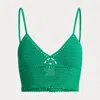 Collection Hand-crocheted Bralette In Green