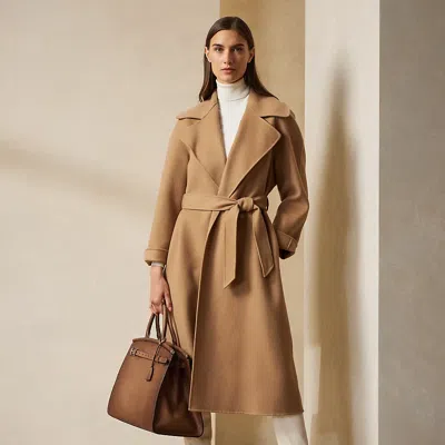 Collection Leonarda Wrap Coat In Brown