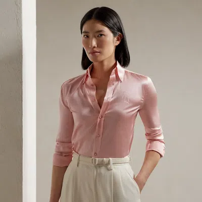 Collection Lunar New Year Cameron Charmeuse Shirt In Pink
