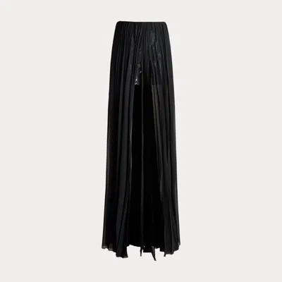 Collection Mallorie Pleated Chiffon Trouser In Black