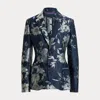 Collection Parker Floral Jacquard Jacket In Blue