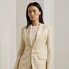 Collection Parker Floral Jacquard Jacket In Neutral