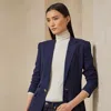 Collection Parker Wool Crepe Jacket In Blue