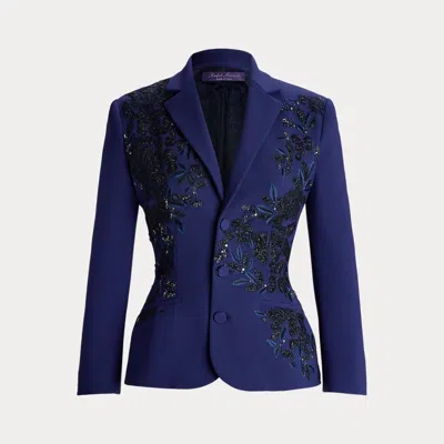 Collection Penney Embellished Stretch Wool Jacket In Blue