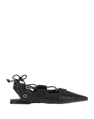 Collection Privèe Collection Privēe? Woman Ballet Flats Black Size 7 Leather