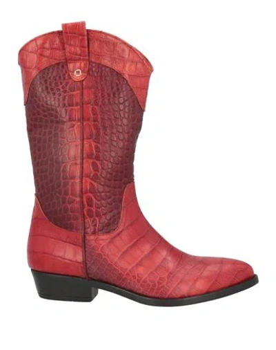 Collection Privèe Collection Privēe? Woman Boot Brick Red Size 7 Leather