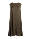 Collection Privèe Collection Privēe? Woman Midi Dress Military Green Size 8 Polyester In Green