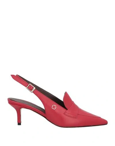Collection Privèe Collection Privēe? Woman Pumps Red Size 6 Ovine Leather
