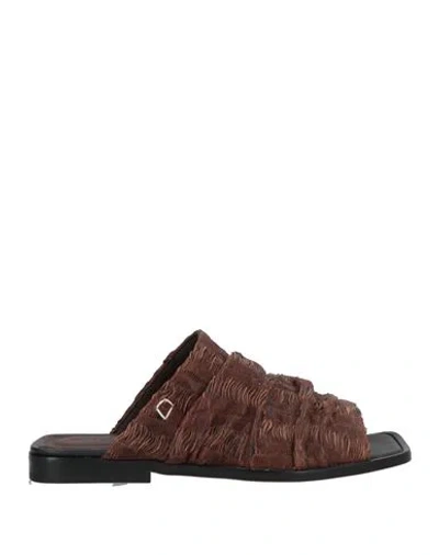Collection Privèe Collection Privēe? Woman Sandals Brown Size 7 Leather