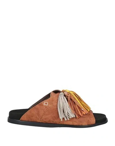 Collection Privèe Collection Privēe? Woman Sandals Camel Size 11 Leather In Beige