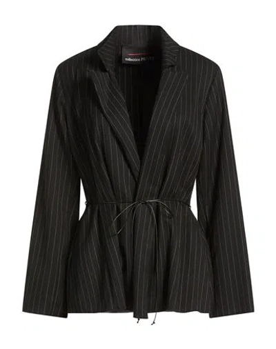 Collection Privèe Collection Privēe? Woman Jacket Black Size 12 Polyester, Viscose, Elastane