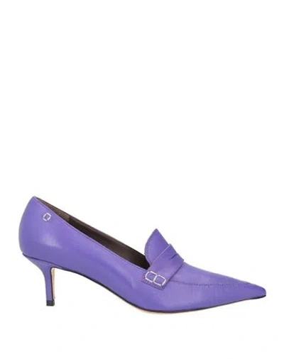 Collection Privèe Collection Privēe? Woman Loafers Purple Size 7 Soft Leather