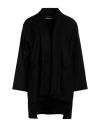 Collection Privèe Collection Privēe? Woman Overcoat & Trench Coat Black Size 2 Polyester, Viscose, Elastic Fibres In Black