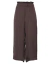Collection Privèe Collection Privēe? Woman Pants Dark Brown Size 8 Polyester In Brown