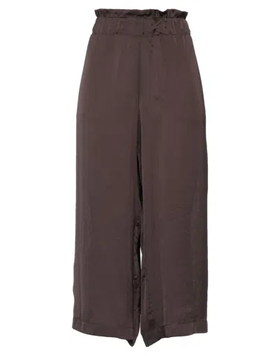 Collection Privèe Collection Privēe? Woman Pants Dark Brown Size 8 Polyester