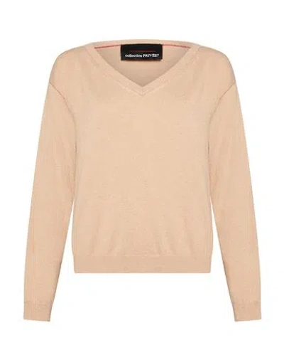 Collection Privèe Collection Privēe? Woman Sweater Beige Size 8 Merino Wool, Viscose, Polyamide, Cashmere