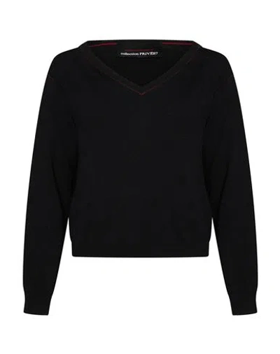 Collection Privèe Collection Privēe? Woman Sweater Black Size 4 Merino Wool, Viscose, Polyamide, Cashmere