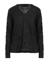 Collection Privèe Collection Privēe? Woman Sweater Charcoal Size 4 Merino Wool, Acrylic In Black