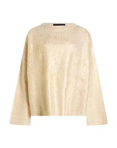 Collection Privèe Collection Privēe? Woman Sweater Gold Size 8 Acrylic, Polyamide, Mohair Wool In Neutral