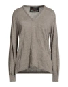 Collection Privèe Collection Privēe? Woman Sweater Taupe Size 8 Merino Wool, Acrylic In Brown