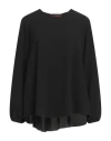 Collection Privèe Collection Privēe? Woman Top Black Size 10 Polyester, Elastane