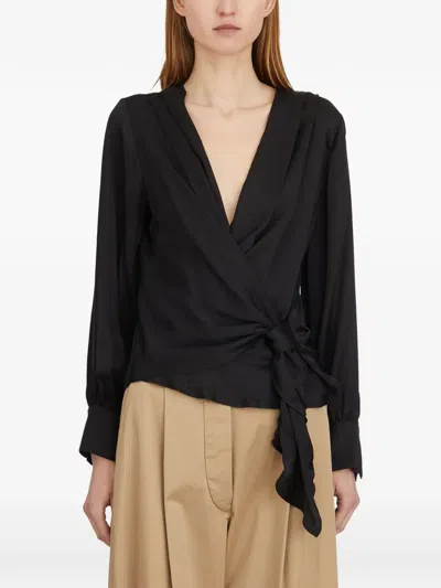 Collection Privèe Collection Privee Viscose Blouse In Black