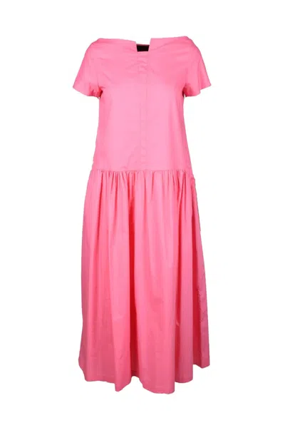 Collection Privèe Long Cotton Dress - Pink In Multi