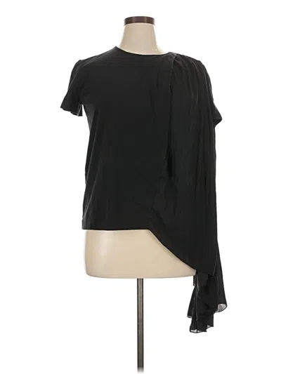 Pre-owned Collection Privèe Short Sleeve Blouse In Black