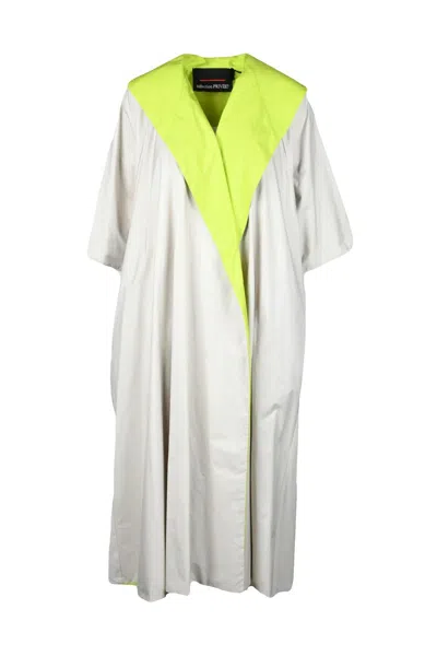 Collection Privèe Short-sleeved Raincoat With Contrasting Lining In Multi