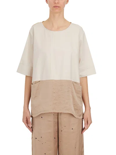 Collection Privèe Collection Privee T-shirt Bimateriale In White