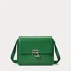 Collection Rl 888 Box Calfskin Crossbody In Green