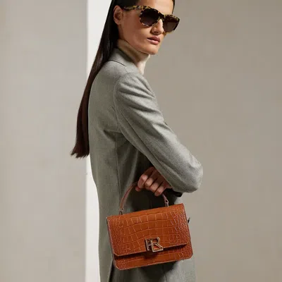 Collection Rl 888 Caiman Top Handle In Brown