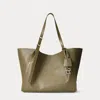 Collection Rl 888 Calfskin Tote In Green