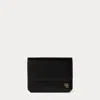 Collection Rl Box Calfskin Small Vertical Wallet In Black