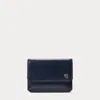 Collection Rl Box Calfskin Small Vertical Wallet In Blue