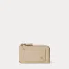 Collection Rl Box Calfskin Zip Card Case In Metallic