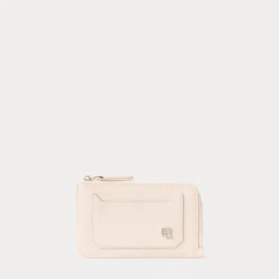 Collection Rl Box Calfskin Zip Card Case In Neutral