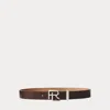 Collection Rl Box Leather Belt In Black