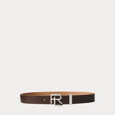 Collection Rl Box Leather Belt In Black