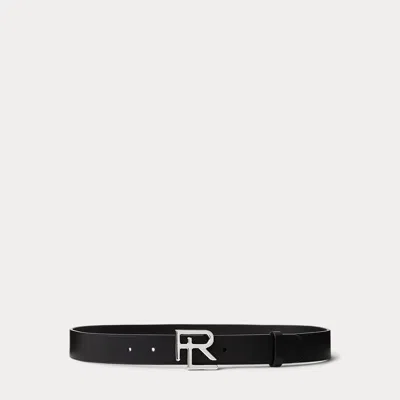 Collection Rl Vachetta Leather Belt In Black