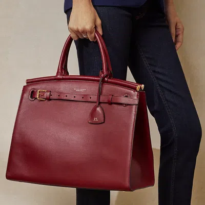 Collection Rl50 Calfskin Large Bag In Red