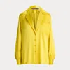Collection Roslin Washed Stretch Charmeuse Shirt In Yellow