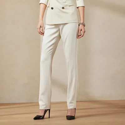 Collection Seth Wool Crepe Tuxedo Trouser In White