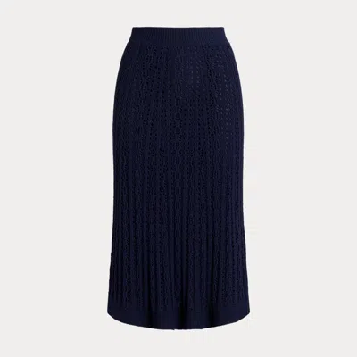 Collection Silk Boucle Jumper Midi Skirt In Blue