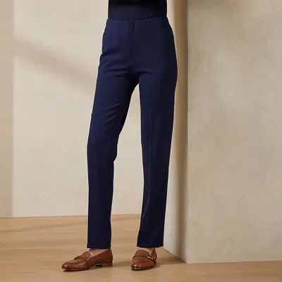 Collection Simone Wool Crepe Trouser In Blue