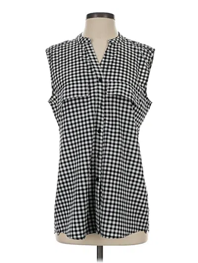 Pre-owned Collection Sleeveless Button Down Shirt In Black