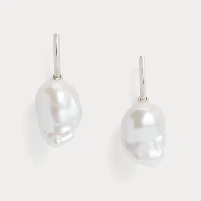 Collection Sterling Silver & Pearl Drop Earrings In White