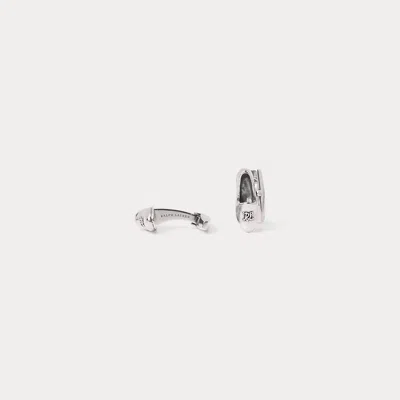 Collection Sterling Silver Slipper Cufflinks In Grey