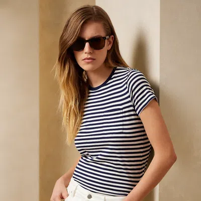 Collection Striped Crewneck Pocket T-shirt In Multi