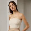 Collection Textured Silk Bustier Jumper In Gray